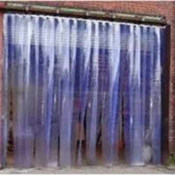 PVC Strip Curtain Double Ribbed Clear