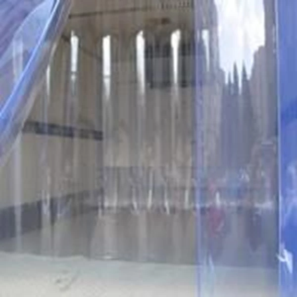 Tirai PVC Curtain Blue Clear Bening