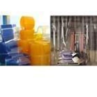 Tirai PVC Curtain Plastik Kuning 