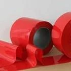 Tirai PVC plastik merah Roll / meter 1