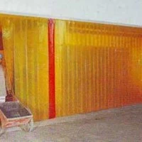 Tirai PVC Curtain Ribbed Orange 