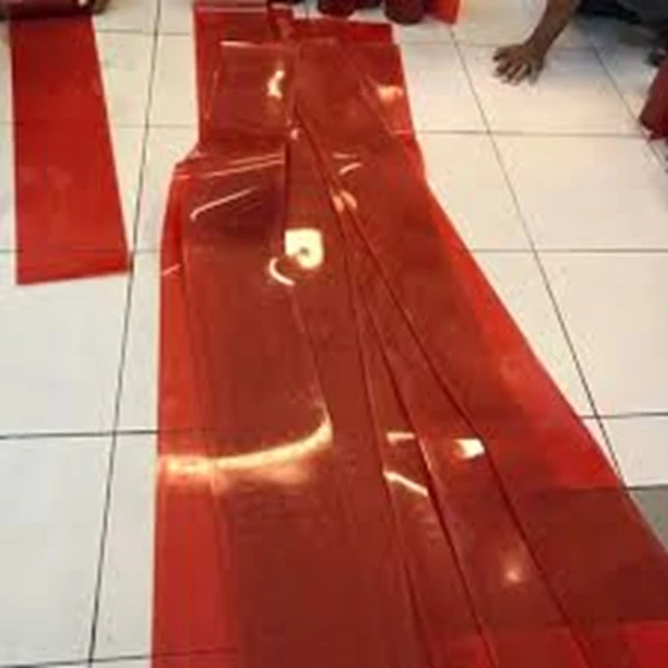 Tirai PVC Curtain Merah Roll / meter