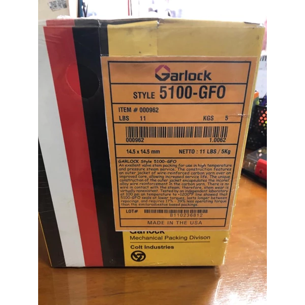 gland packing Garlock 5100 GFO 
